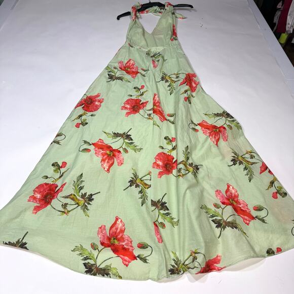 LK Bennett Kristen Pistachio Poppy Print
Cotton-Silk Backless Dress Size 2 - Picture 5 of 8